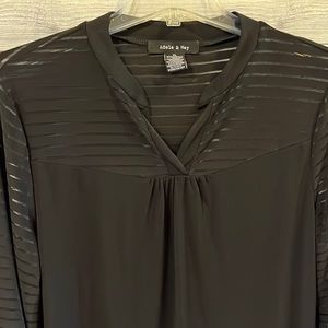 Dark & May Black Blouse Size XL